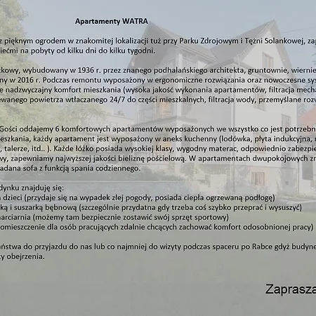 Watra Apartment Rabka